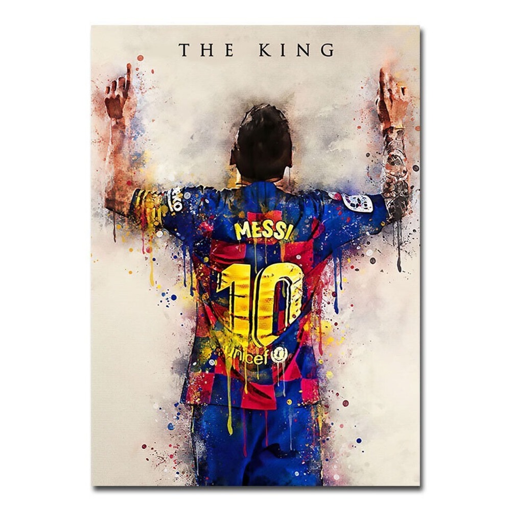 Leo Messi Soccer Poster Sport Art Picture Wall